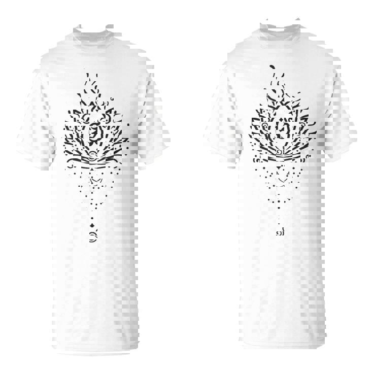 Mandala Lotus Om Yoga Méditationymbolepirituel T-Shirt