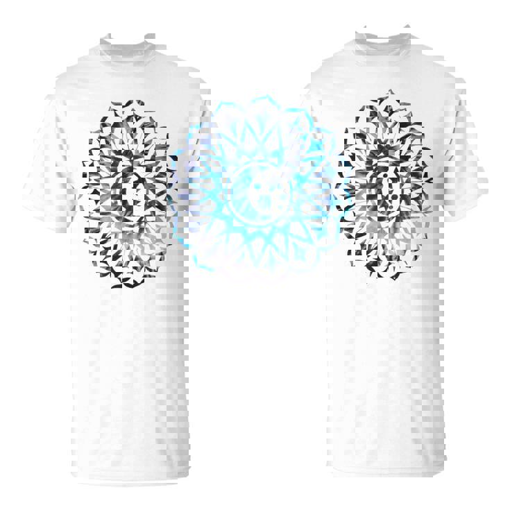 Mandala Luna Estrellas Azul Yoga Budistapiritual Namaste In Mangas Camiseta unisex