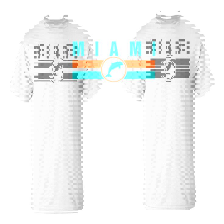 Mia マイアミ ローカルスタンダード Mia レトロ ドルフィン マイアミ Fl クラシック Tシャツ
