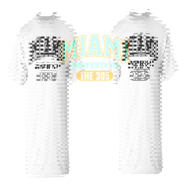 Miami Property 305 ストリートウェア マイアミシティカルチャースタイル Tシャツ