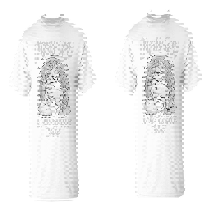 Morally Grey My Favorite Color Dark Unicorn Rainbow Tシャツ