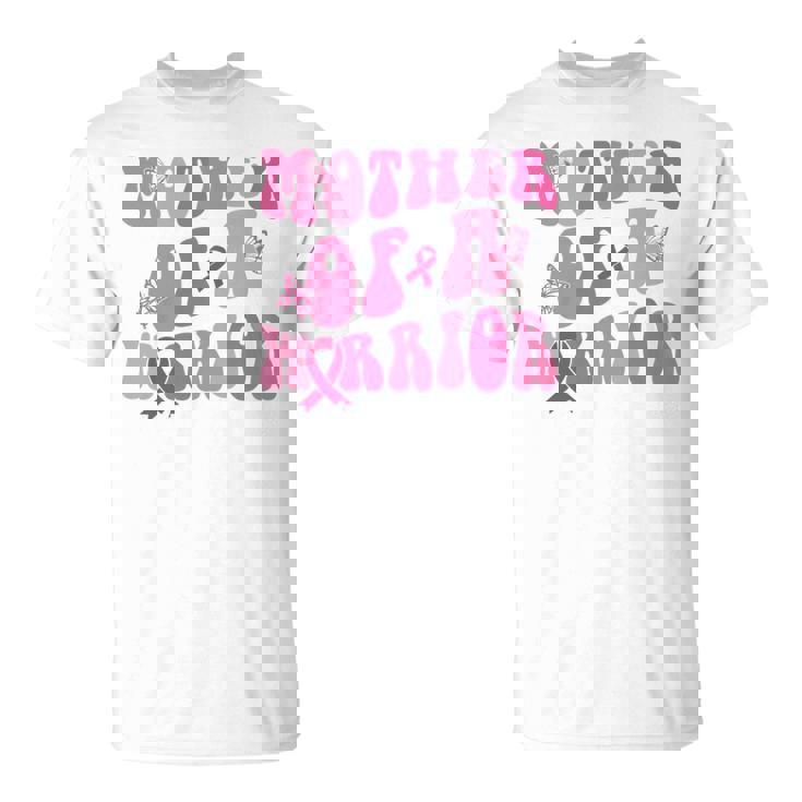 Mother Of A Warrior 乳がん啓発 ピンクリボン 長袖tシャツ Tシャツ