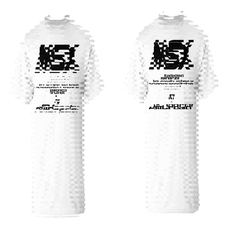 Msx コンピューター Tシャツ