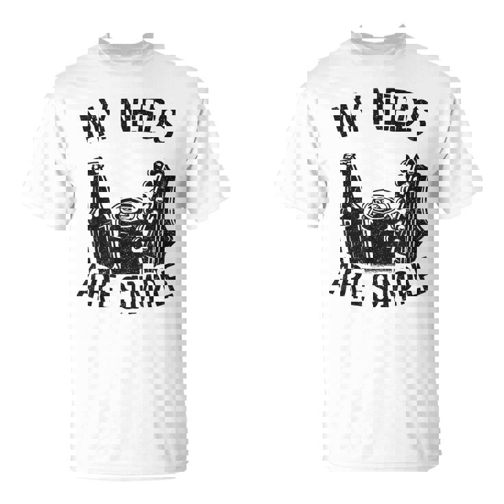 My Needs Areimple Guitars ビール愛好家 ギタリストギター Tシャツ