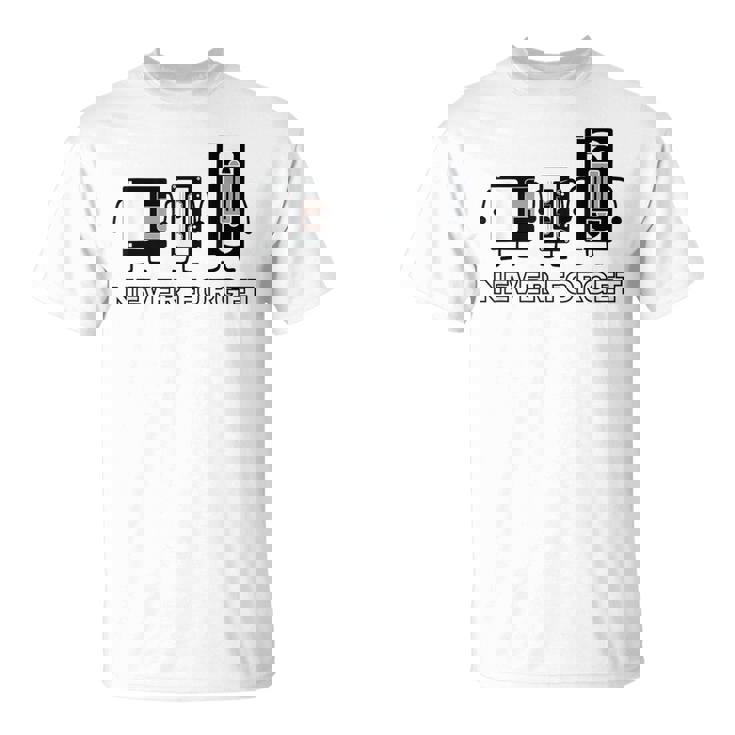 Never Forget カセットテープhs ゲーマー オールドスクール 面白い Tシャツ