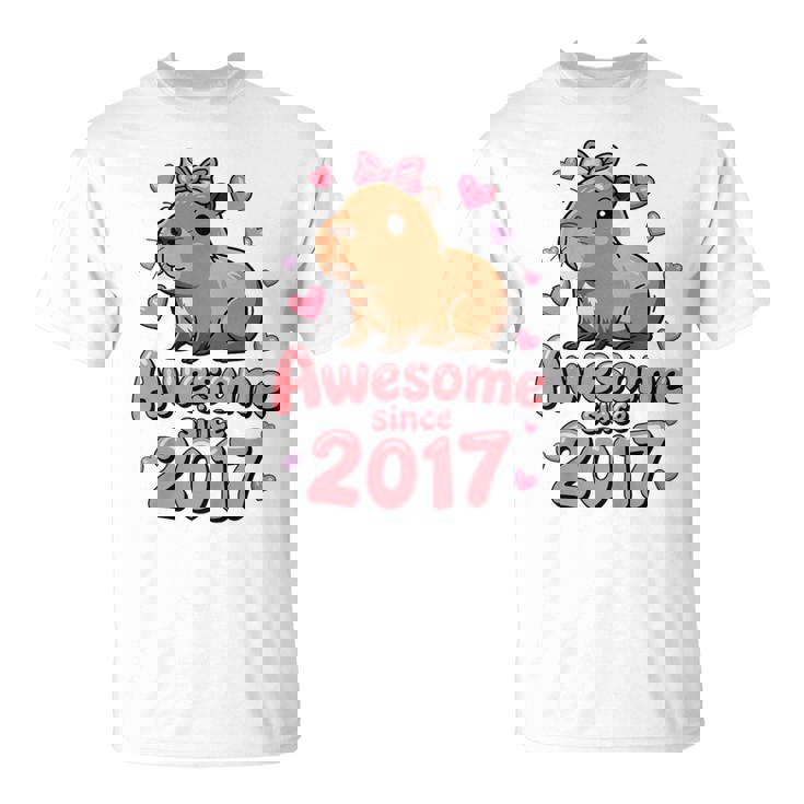 Niños Niños De Capibara De 8 Años Para Niñas Fiesta De 8 Cumpleañ Camiseta unisex