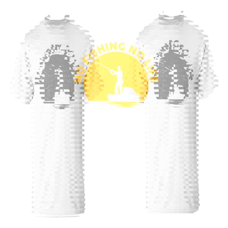 No Fishing No Life 釣り フィッシング ロゴ プリント 長袖tシャツ Tシャツ