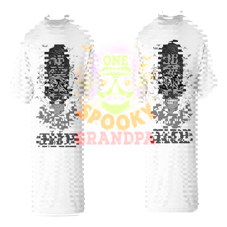 Onepooky Grandpa ハロウィン ホラーマン サングラス ファミリー 長袖tシャツ Tシャツ