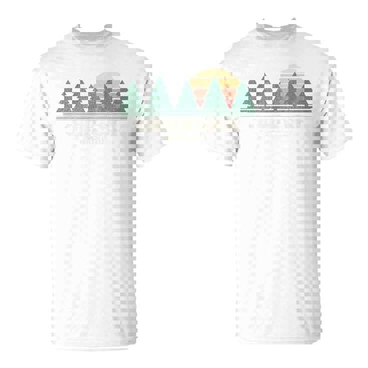 Oshkosh Wi ビンテージスローバックtシャツ レトロ70年代デザイン Tシャツ