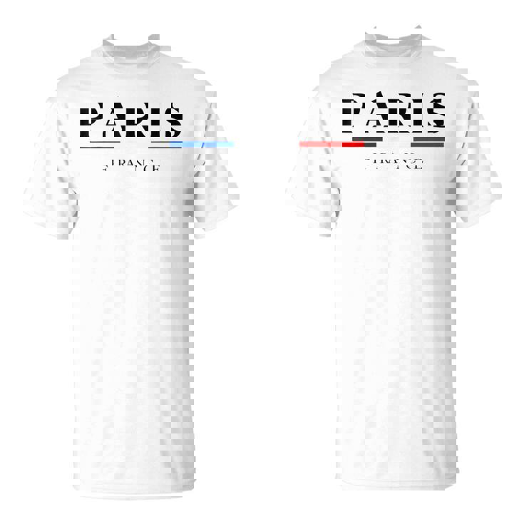 Paris With France Flag Novelty Graphic & Cool s Tシャツ