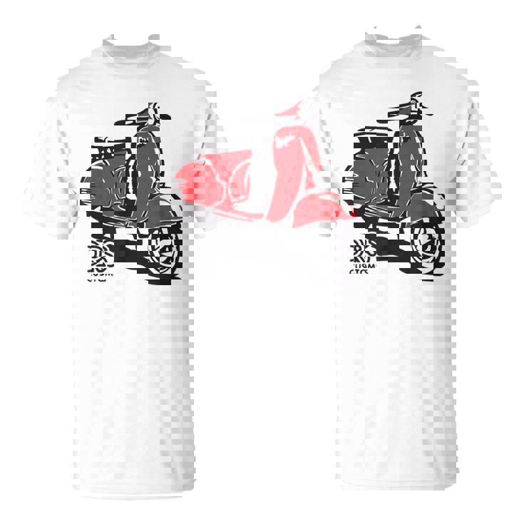 Piaggio クラシックスクーター イタリア製 ピンク Tシャツ