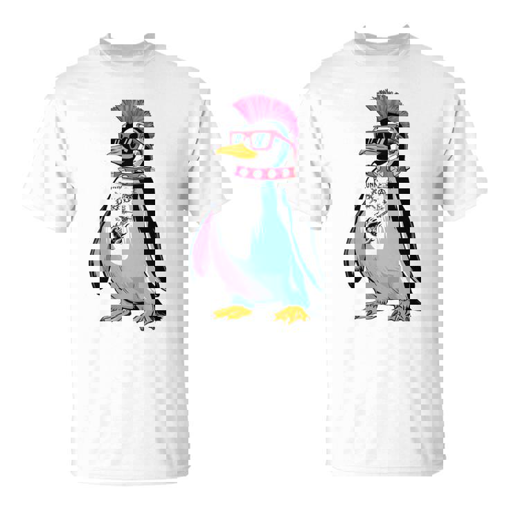Punkuin 面白い パンクロック パンクロック ペンギン 長袖tシャツ Tシャツ