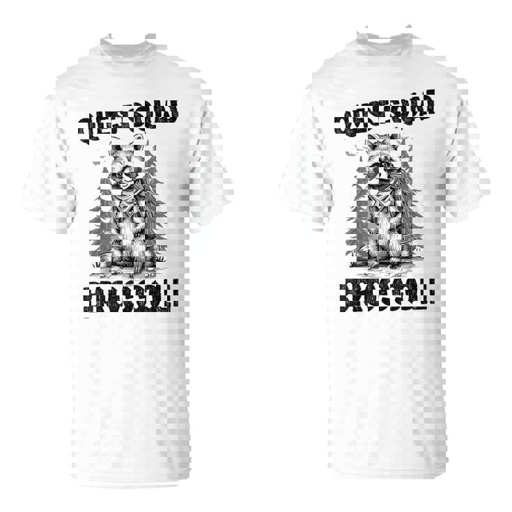 Questquad ブロッコリー 面白い 猫好き Tシャツ