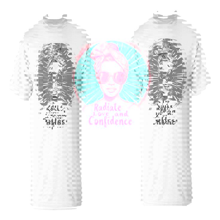 Radiate Love And Confidence Body Positive レトロ ポップアート Tシャツ