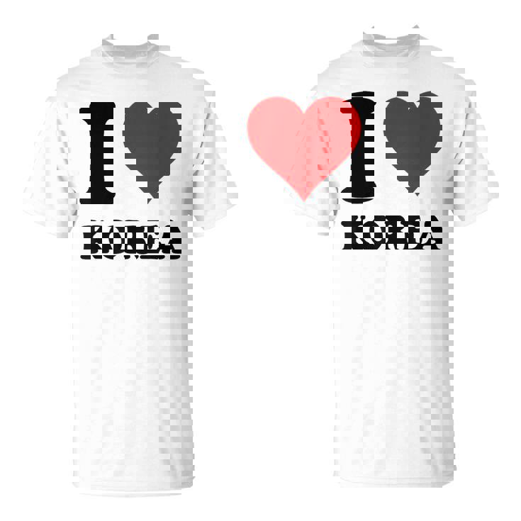Red Heart I Love Korea Tシャツ
