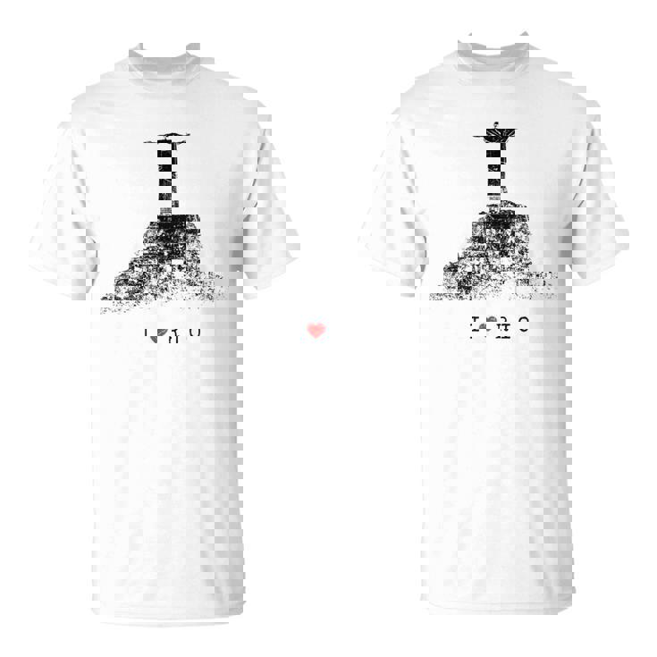 Rio De Janeiro リオデジャネイロのスカイライン イエスキリストの像 ブラジル 愛 Tシャツ