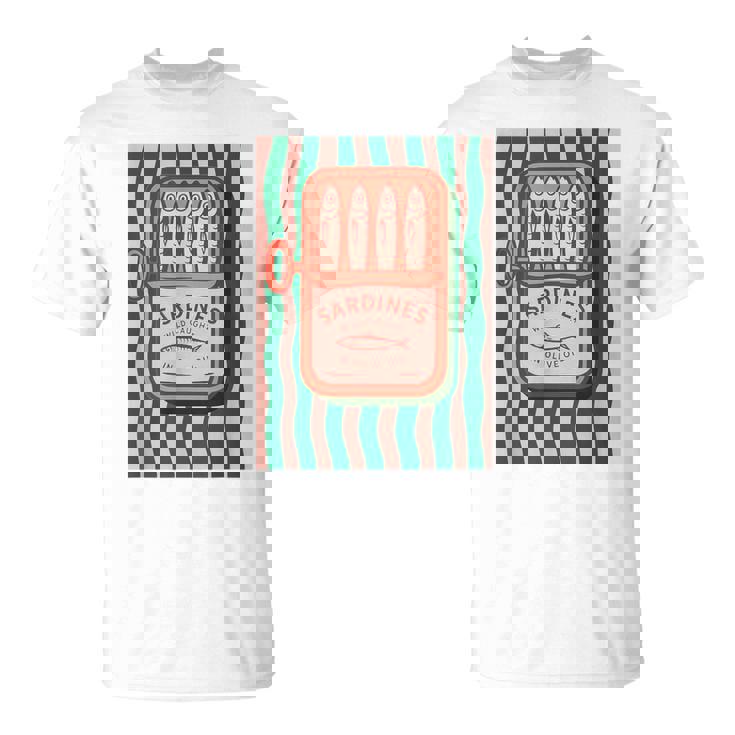 Sardines Tinned Fish Retro Graphic Summer For Women T-Shirt