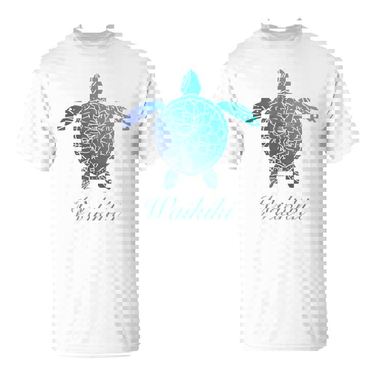 Save The Hawaiiea Turtles ハワイアンブルー トライバルタートルホヌ Tシャツ