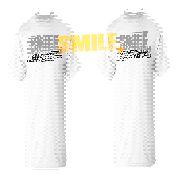 Smile It Makes People Wonder What You're Up To Tシャツ