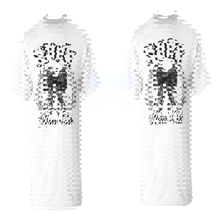 Spooky Mamas Club ソーシャル ハロウィン ダークコケット ブラック リボン Tシャツ