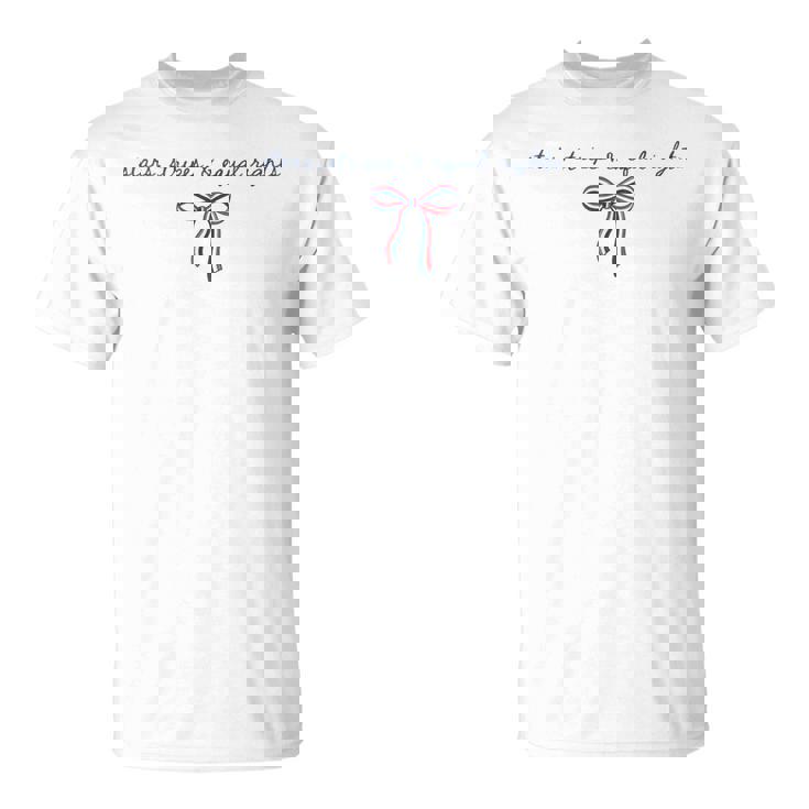 Stars Stripes And Equal Rights Bow Coquette Women's Rights T-Shirt