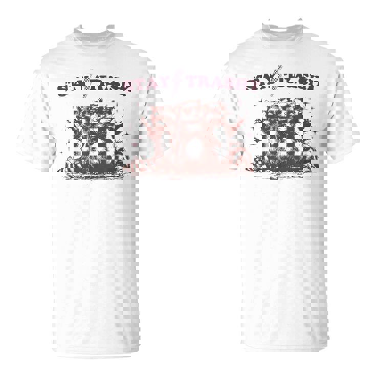 Stay Trashy Raccoon Opossum Tシャツ