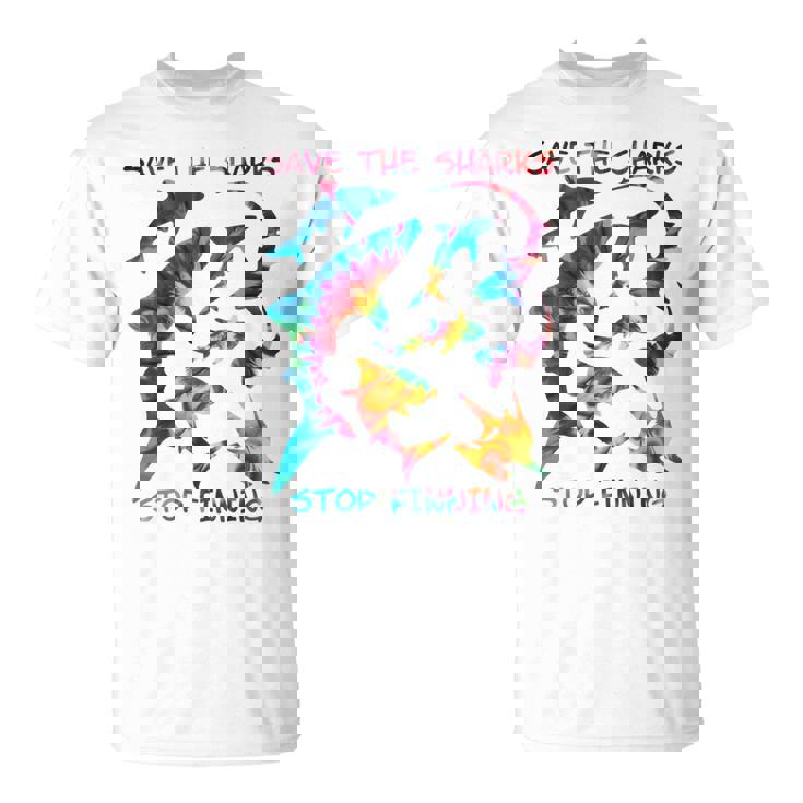 Stop Finning ジンベエザメ シュモクザメサメの種類タイダイ 長袖tシャツ Tシャツ