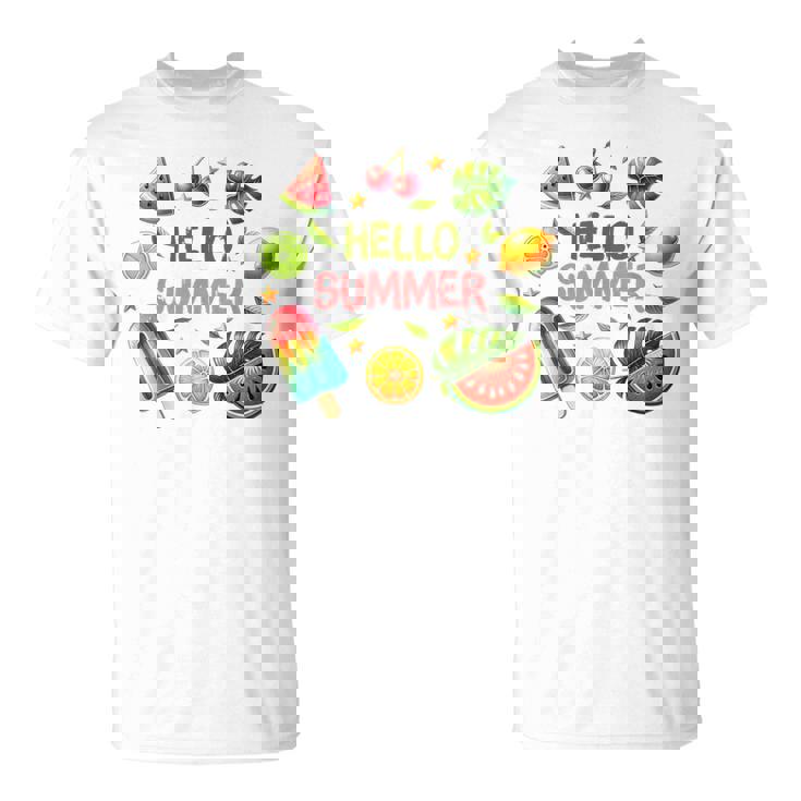 Summeribes ビーチバケーション ハローサマー トロピカル 楽しいデザイン Tシャツ