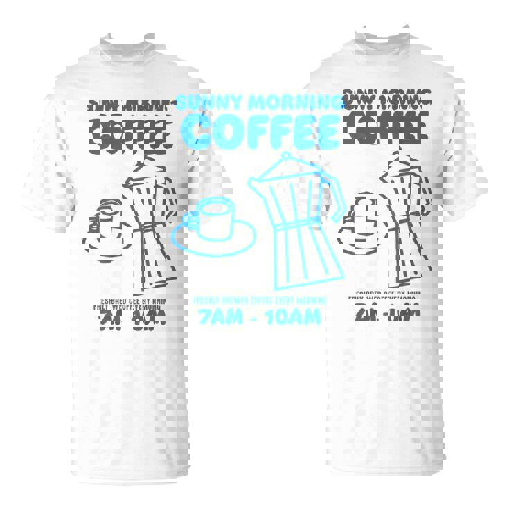 Sunny Morning Coffee Xundayun Delicious Coffee バックプリント Tシャツ