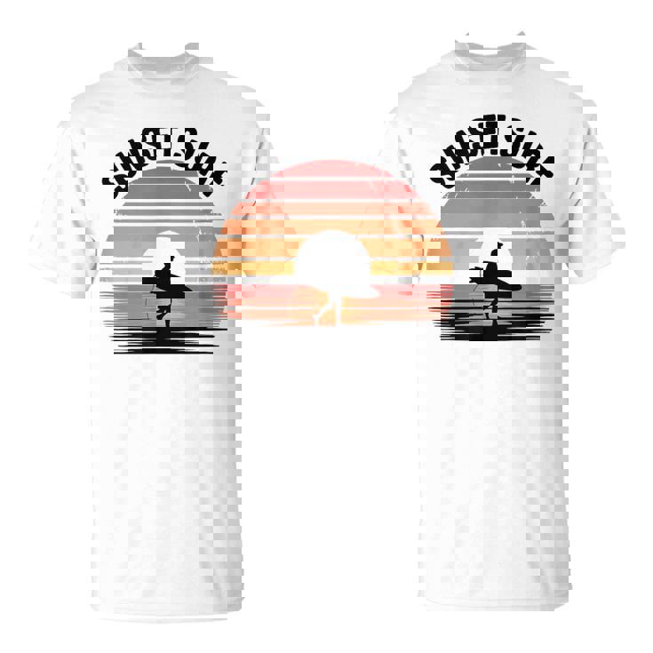Sunseturf サーフボード ビンテージサーフィン サーファー用 Tシャツ