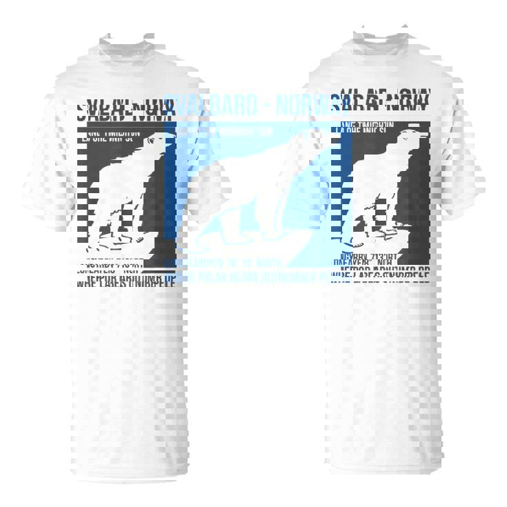 Svalbard ノルウェー ポーラーベア ロングイヤービーン スピッツベルゲン オーロラ Tシャツ