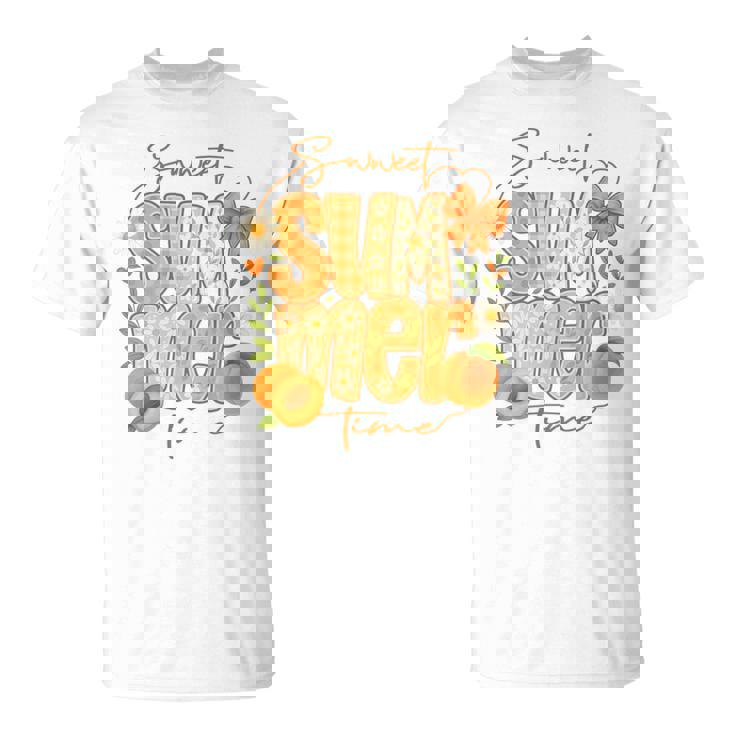 Sweetummer Time 鮮やかなフローラルピーチ 長袖tシャツ Tシャツ