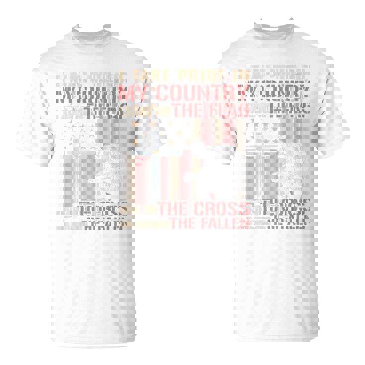 I Take Pride In My Country Itand For The Flag 裏面 Tシャツ