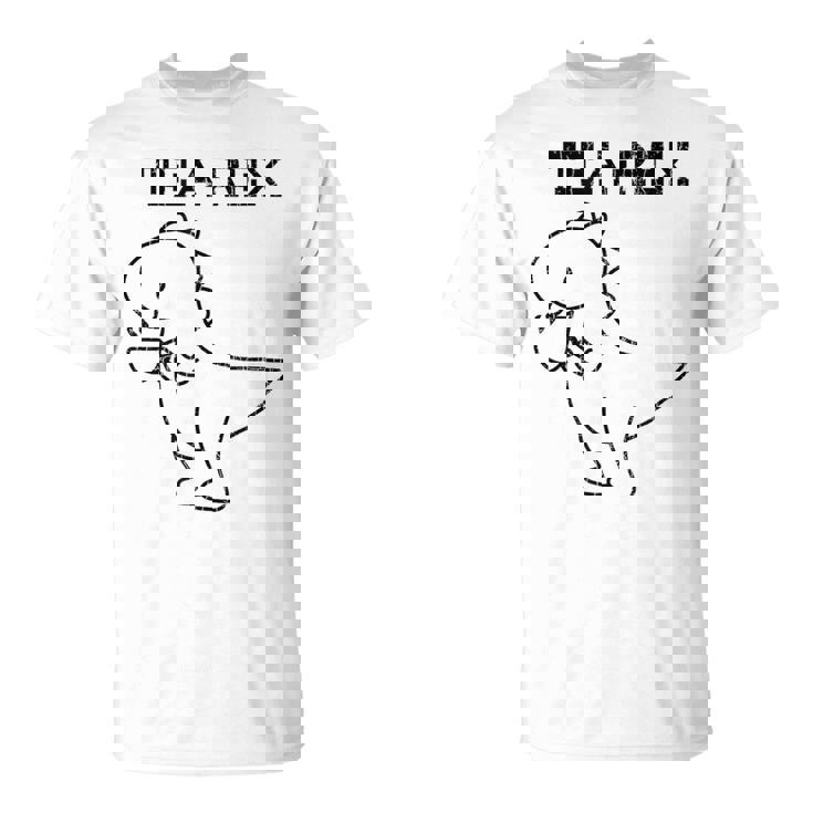 Tea-Rex おもしろドリンクグラフィック Tシャツ