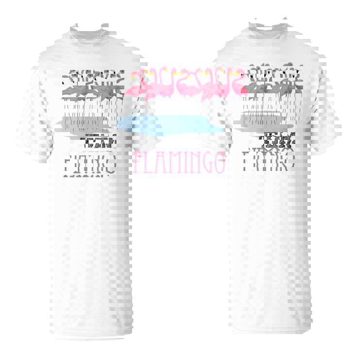 Team Flamingo キュート フラミンゴシャツ 素晴らしい夏用シャツ Tシャツ