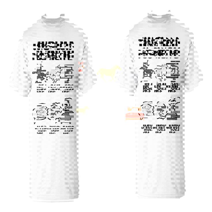 Things I Do Mypare Time 馬 面白い 乗馬 メンズ レディース Tシャツ