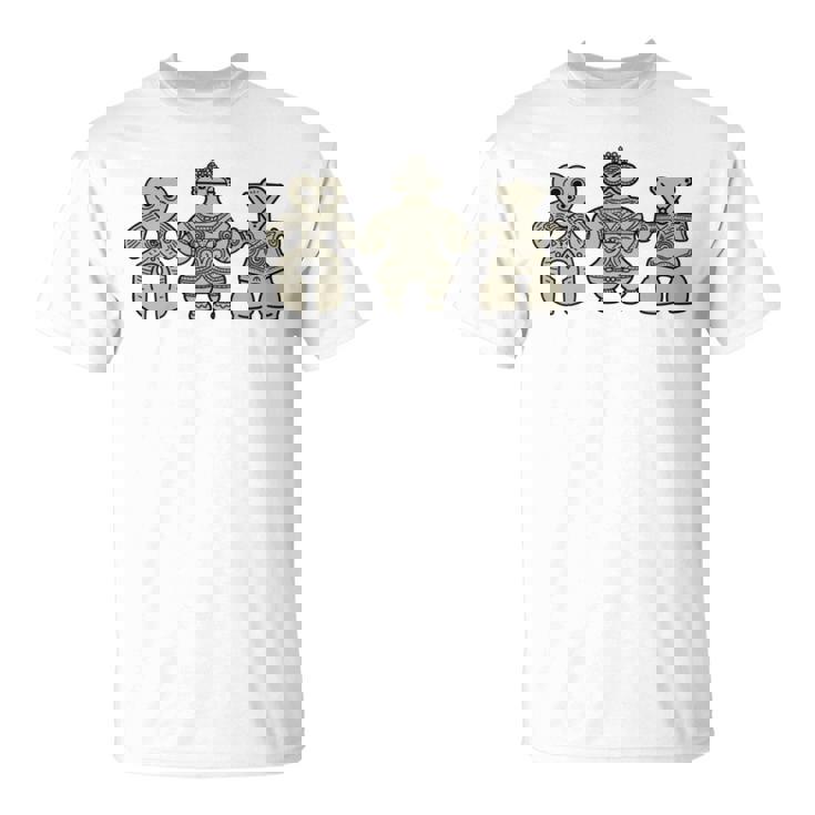 Tomodachi 土偶 縄文 時代 遮光器土偶 ハート形土偶 仮面の女神 宇宙人 はにわ かわいい シュール 長袖tシャツ Tシャツ