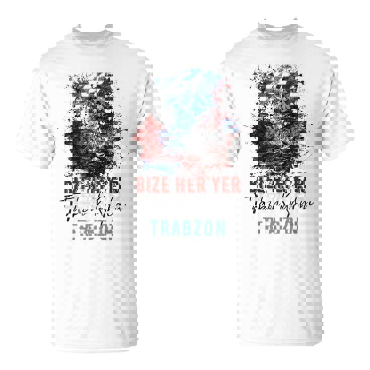 Trabzon 61 Bize Her Yer Trabzon ホワイトエディション Tシャツ