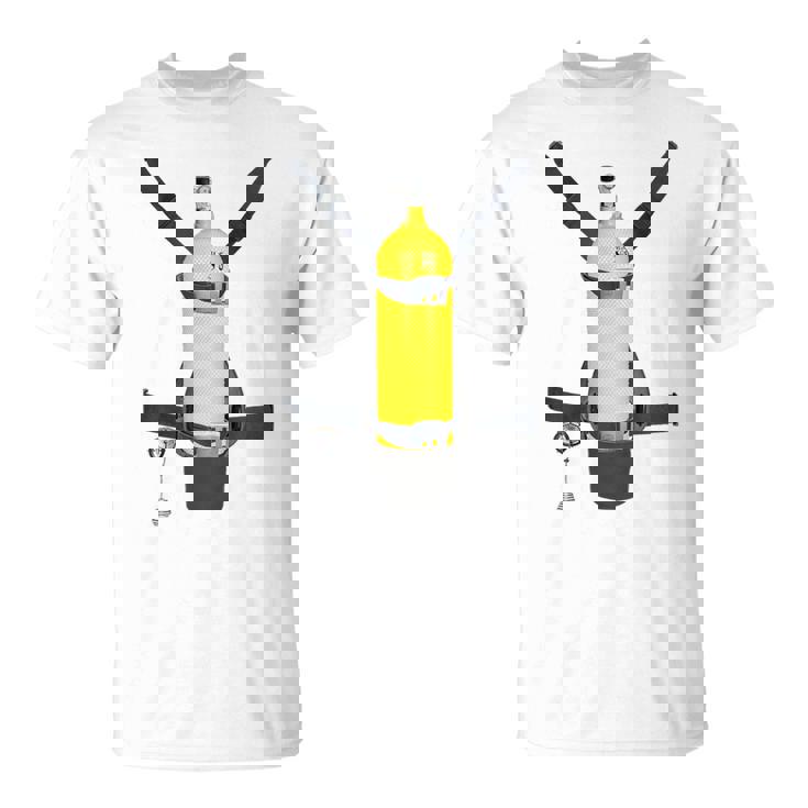 Trompe L'œil スキューバダイビングボトルバック Tシャツ