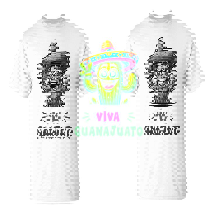 Viva Guanajuato Mexico Cactus ビバ・グアナファト・メキシコ サボテン・ソンブレロ Tシャツ