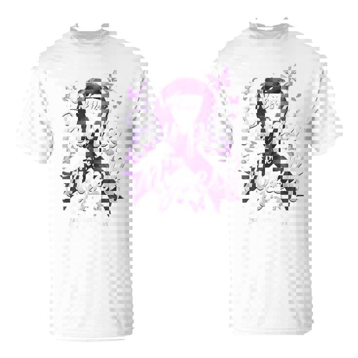 I Wear Purple For Myself Support Lupus Awareness Day Ribbon T-Shirt