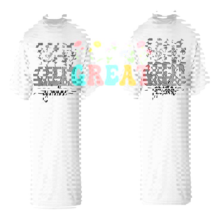 Wildflowers Great Grandma Floral Mother's Day Great Grandma T-Shirt