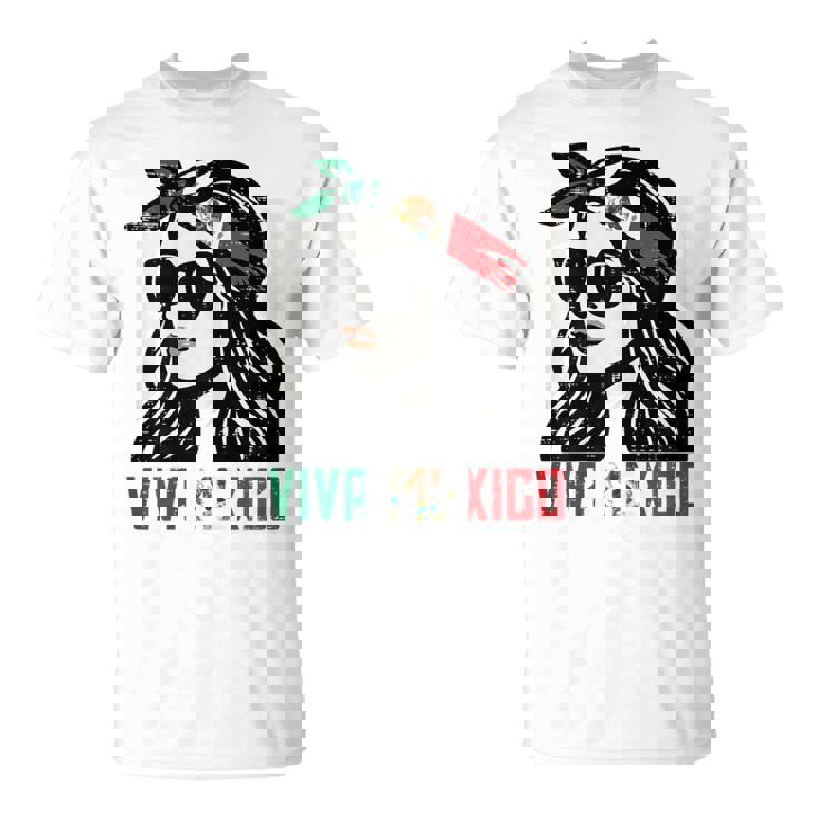 Woman Viva Mexico Flag Cinco De Mayo Mexican Girls T-Shirt