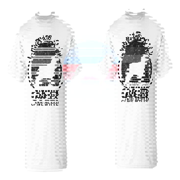 Work Hardo Dog Have Life 面白いレトロキャバリア Tシャツ