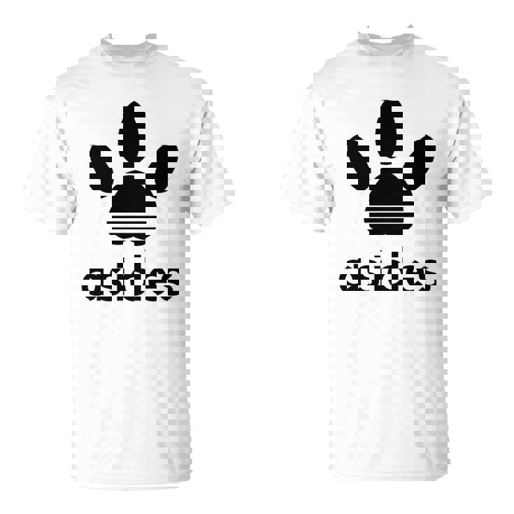 【バックプリント・背中側】Asides アシデス 足です。肉球です。【変なtシャツ屋】スポーツ ブランド パロディ 面白 長袖tシャツ Tシャツ