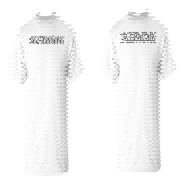 【バックプリント・背中側】Balenaicana《ばれないかな》ホワイト 白 ロゴ【変なt】ブランド パロディ 面白 Tシャツ