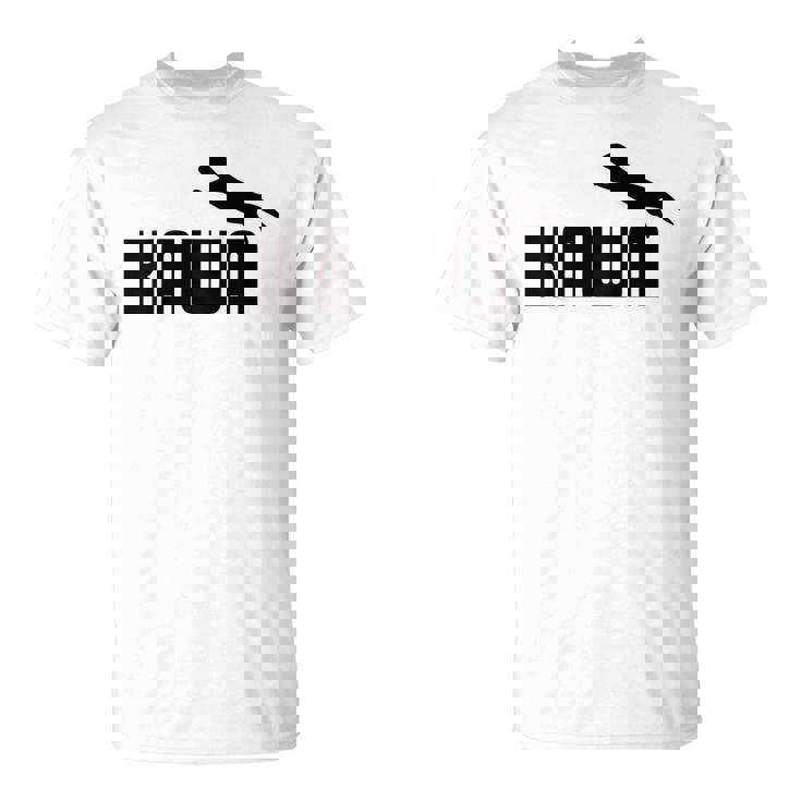 【バックプリント・背中側】Kawa カーワ《ブラック 黒》コツメカワウソ スポーツ ブランド パロディ 面白い かわいい Tシャツ