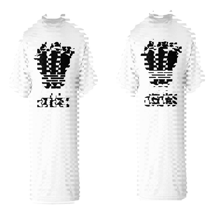 【バックプリント・背中側】アシデス Asides 足です。【変なデザイン屋さん】スポーツ ブランド パロディ 面白 Tシャツ