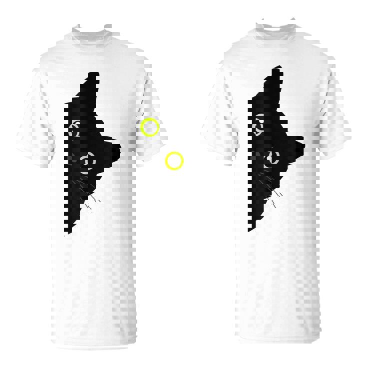 【覗くネコ】黒猫 にゃんこ 猫好き 猫 可愛い ネコ 子猫 ネコ好き 面白い 変な 遊び心 ネタ ウケ狙い おもしろ Tシャツ