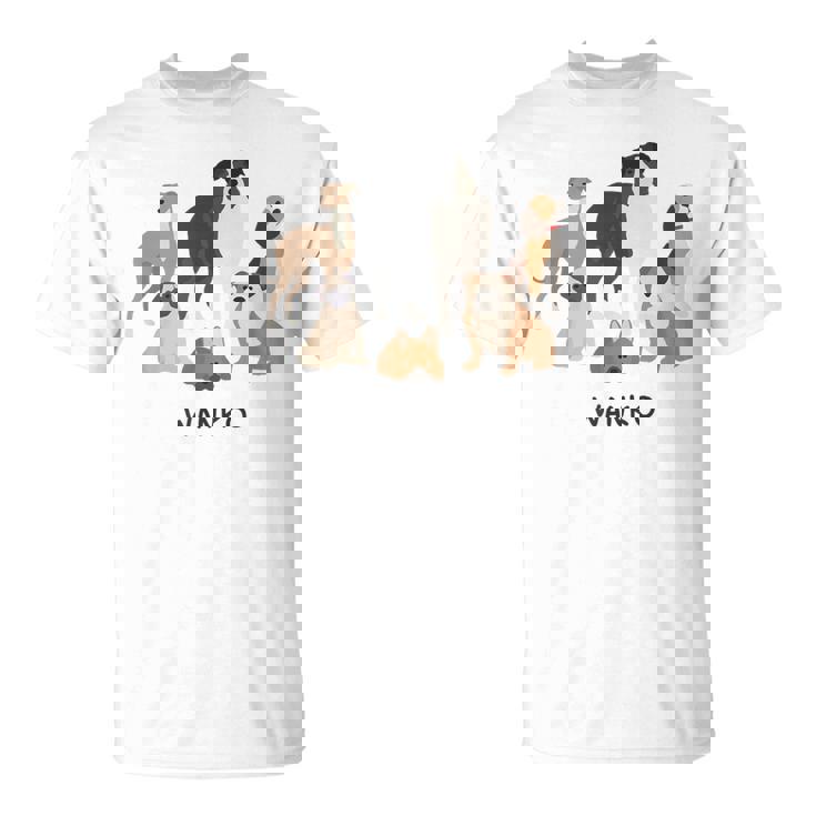 いぬ わんこ 大集合 イラスト おしゃれ シンプル かわいい 手書き 犬飼い 犬好き 女性 男性 犬柄 Tシャツ